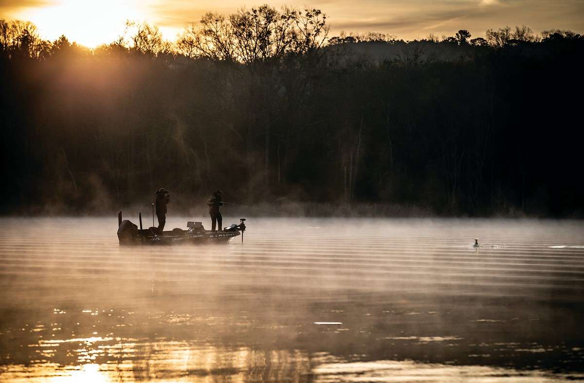 morning bass fishing