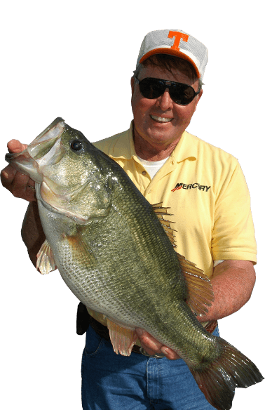 bill dance holding a largemouth bass