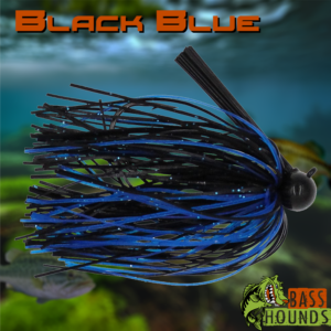 Anglers King Tungsten football jig in black blue