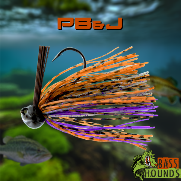 Bass Patrol Silicone Football Jig peanut butter and jelly color