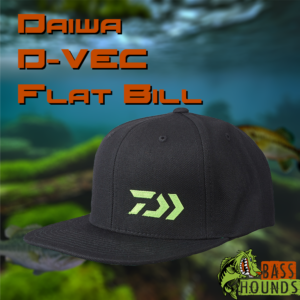 Daiwa D-vec flat bill hat in black and green