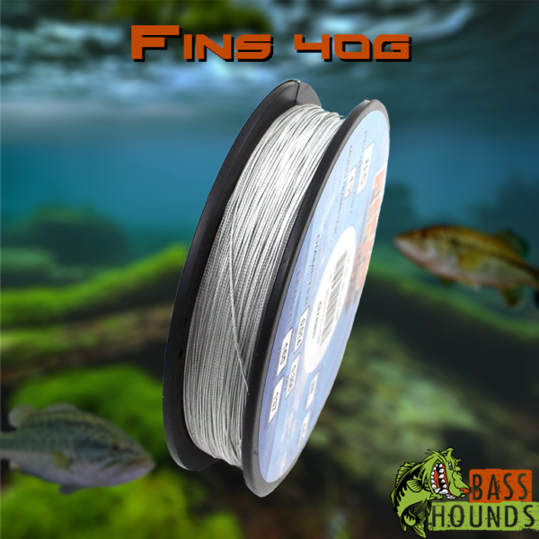 Fins 40G Composite Superline Braid in grey/green color