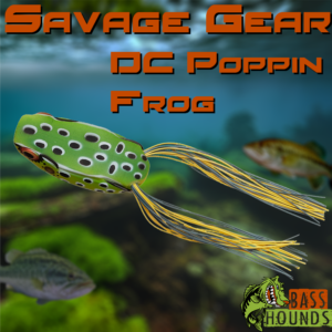 Savage Gear DC Popping Frog Green Leopard Color